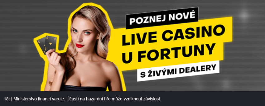 Live casino nově u Fortuny