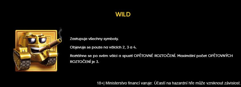Bonusový symbol wild na automatu Cash Tank