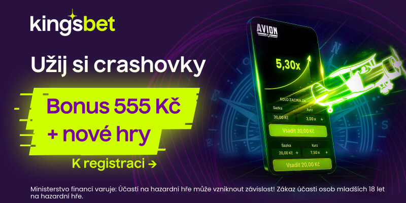 Zahrajte si u&nbsp;Kingsbetu nové crash hry s&nbsp;bonusem za registraci