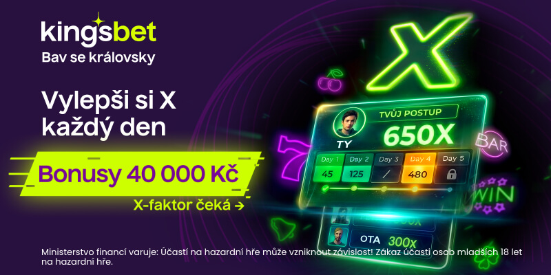 Získejte Kingsbet bonus až 40&nbsp;000&nbsp;Kč s&nbsp;Casino X-faktorem