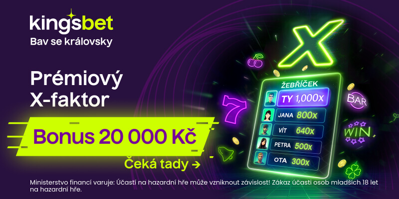 Prémiový X-faktor v&nbsp;online casinu Kingsbet přináší free spiny a&nbsp;peněžní bonusy