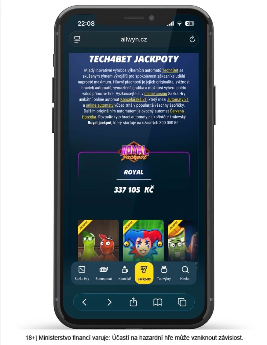 Progresivní Royal Jackpot od Tech4Betu