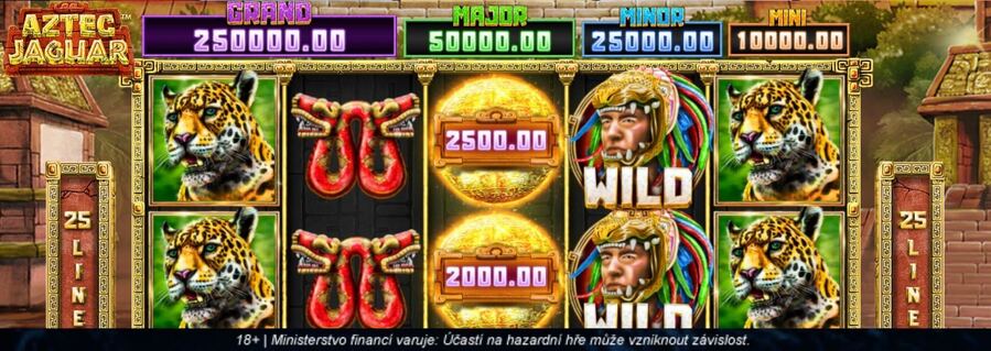 Pevný (fixní) jackpot na automatu Aztec Jaguar