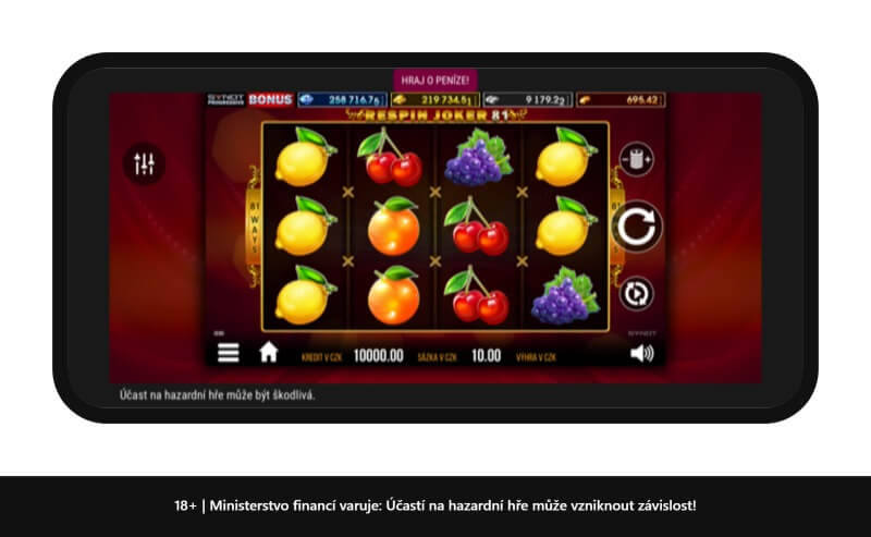 Nejhranější automat Respin Joker 81