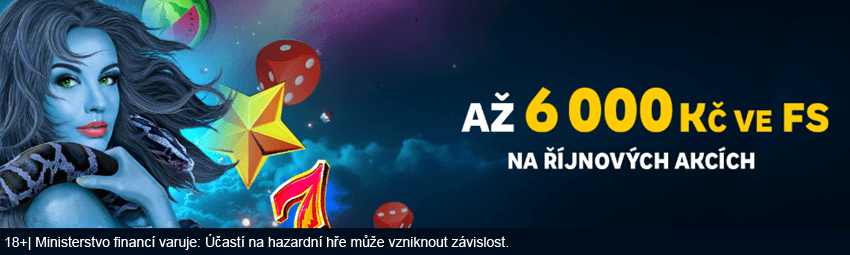 Získejte během října u MerkurXtipu až 6 000 Kč ve free spinech