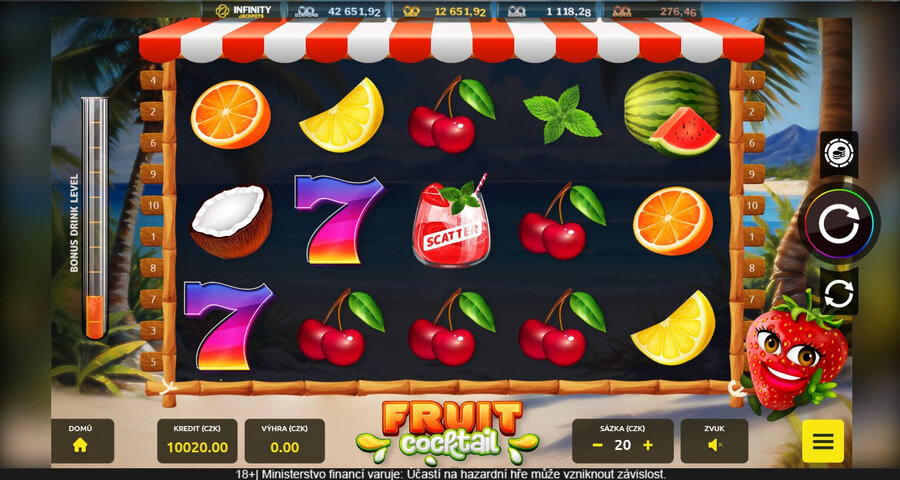 Výherní automat Fruit Cocktail od Spinfinity