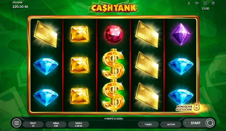 Free spiny zdarma v automatu Cash Tank