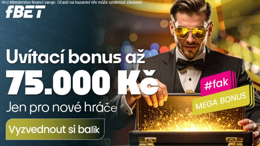 fBET bonus za registraci: získejte až 75 000 Kč