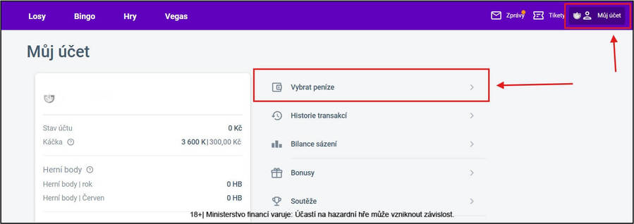 Maxa výběr peněz