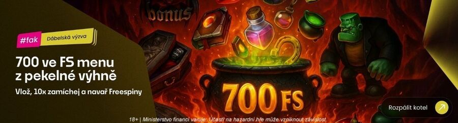 Pekelný kotlík casina fBET Pekelný kotlík s free spiny v hodnotě 700 Kč