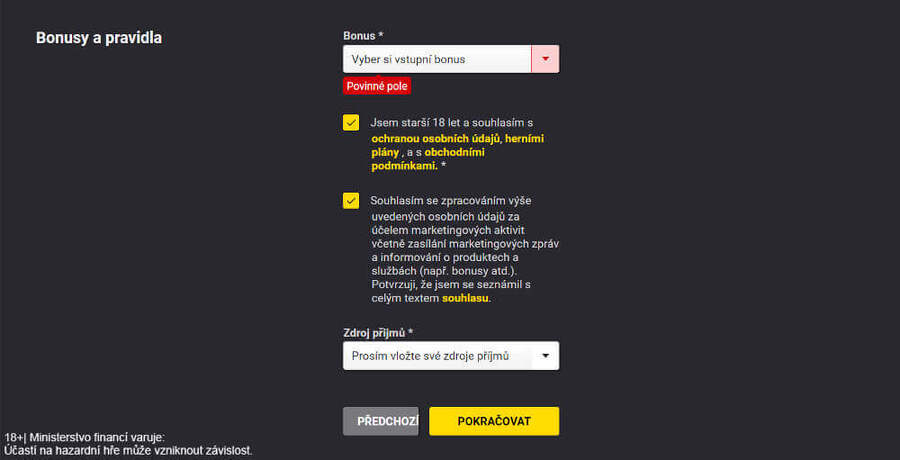 Promo kód bez vkladu se zpravidla vepisuje přímo do registračního formuláře Promo kód bez vkladu se zpravidla vepisuje přímo do registračního formuláře