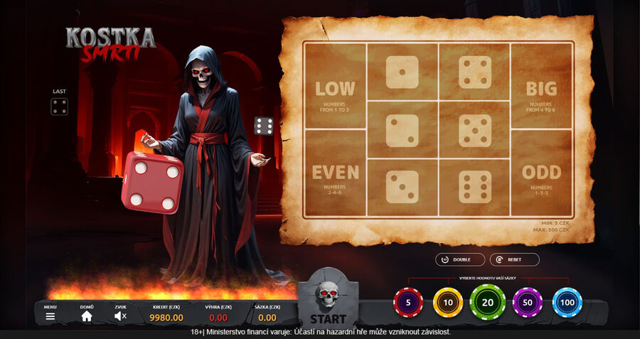 Kostka Smrti od výrobce Spinfinity