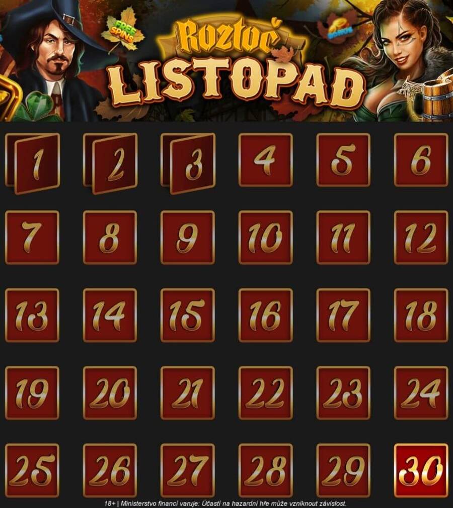 Online casino – bonusový kalendář 2025