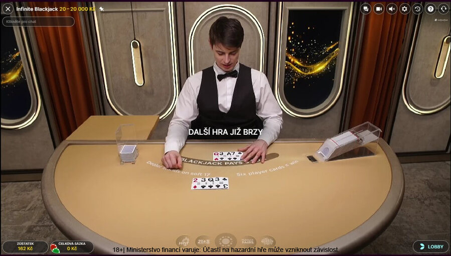 Apollo Games blackjack – živě s krupiérem