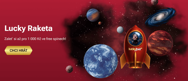 Lucky Raketa vám může přinést denně až 100 free spinů v hodnotě 10 Kč na otočku