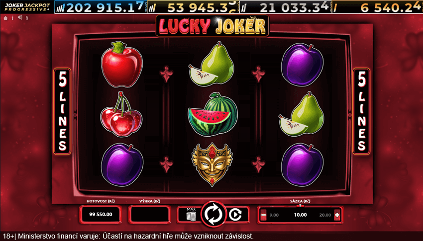 Hrací automat Lucky joker od výrobce Bellot