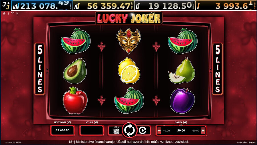 Zahrajte si výherní automat Lucky Joker od Bellotu