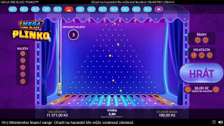 Mega Fire Blaze: Plinko od Playtechu v&nbsp;online casinu Fortuna