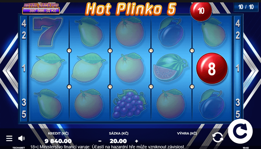 Hot Plinko 5 od Tech4Betu v&nbsp;online casinu Fortuna