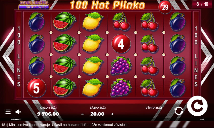 100 Hot Plinko od Tech4Betu v&nbsp;online casinu Fortuna