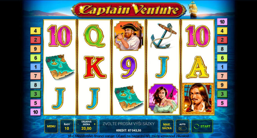 Výherní automat Captain Venture od Greentube