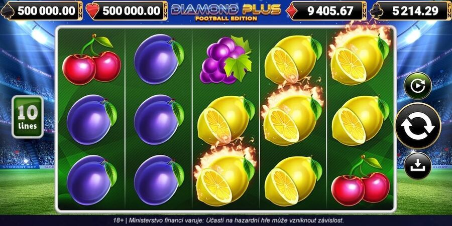 Diamond Plus Football Edition – automat s fotbalovou tematikou