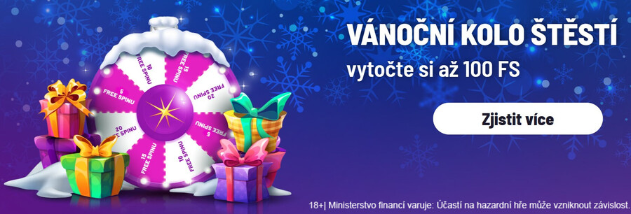 Zatočte si vánoční Kolo štěstí a&nbsp;získejte free spiny