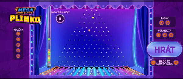 Zahrajte si Mega Fire Blaze: Plinko od Playtechu