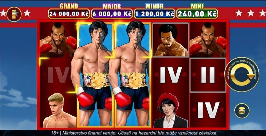 Recenze online automatu Rocky od Playtech