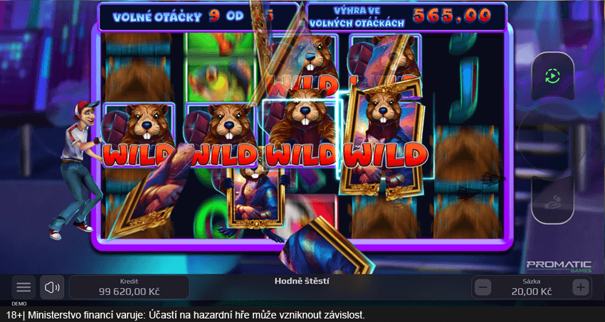 Bonusová hra na automatu Ale Fajny Bober! od Promatic Games