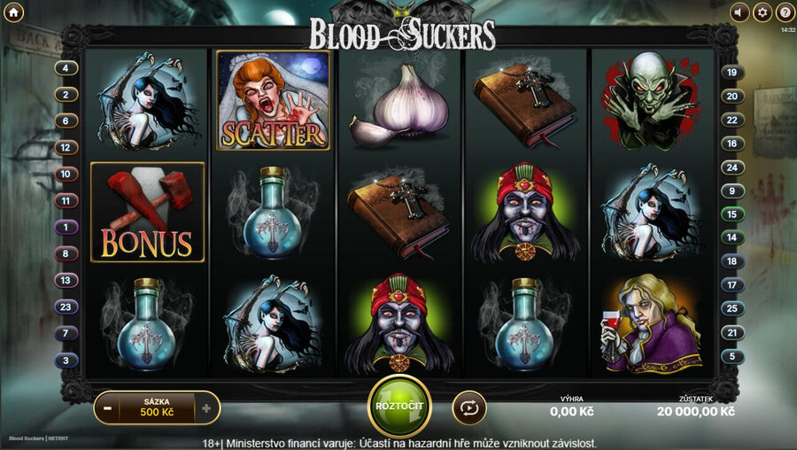 Nejvýhernější automat Sazka – Blood Sucker