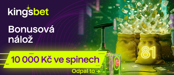 Bonusová nálož free spinů v online casinu Kingsbet