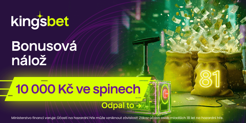 Bonusová nálož free spinů v&nbsp;online casinu Kingsbet  přináší volné otočky za 10&nbsp;000&nbsp;Kč