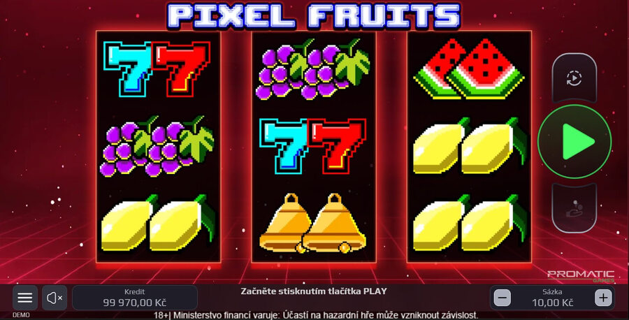 Zahrajte si automat Pixel Fruits od Promatic