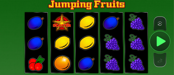 Hrací automat Jumping Fruits od Promatic Games v online casinu SYNOT TIP