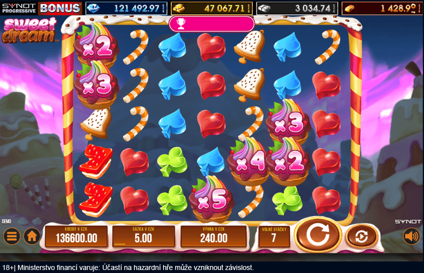 Hrací automat Sweet Dream od Synot Games v&nbsp;online casinu MerkurXtip