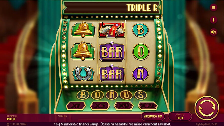 Výherní automat Triple Royal Gold od Thunderkick