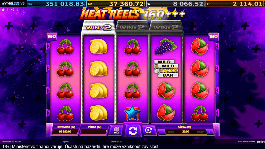 Hrací automat Heat Reels 160+++ od Bellotu v&nbsp;online casinu Fortuna