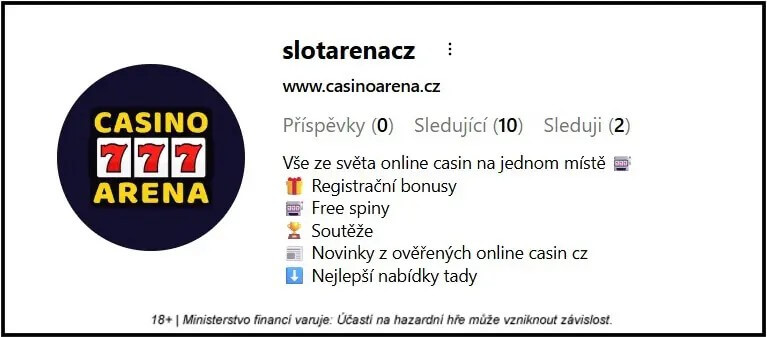 Sledujte Instagram profil @slotarena