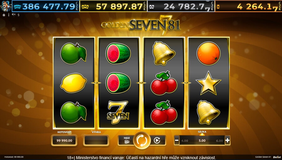 Výherní automat Golden Seven 81 od výrobce Bellot