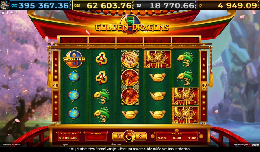 Golden Dragons 5: recenze automatu od výrobce Bellot