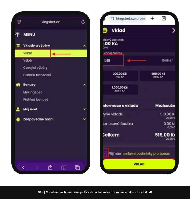 Kingsbet registrační bonus