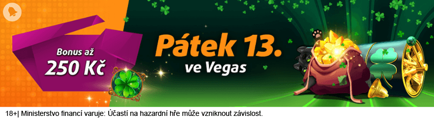 Získejte u&nbsp;Tipsportu v&nbsp;pátek 13. února 2026 až 250&nbsp;Kč na herní konto