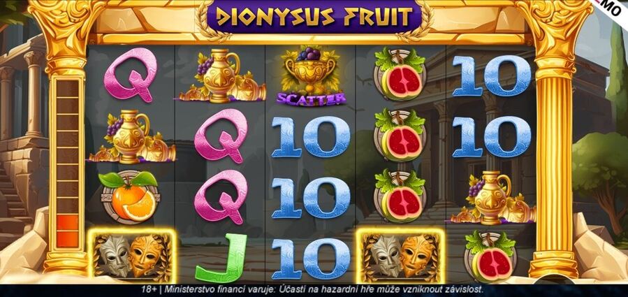 Výherní automat Dionysus Fruit s&nbsp;motivy antické mytologie