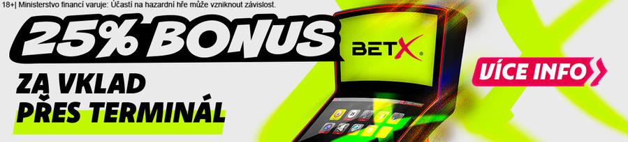 Získejte 25% bonus za vklad přes terminál