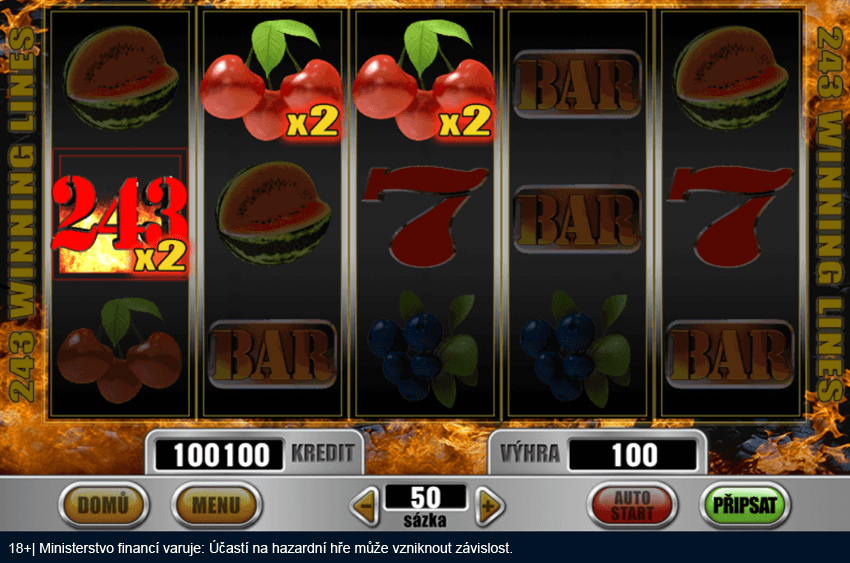 Wild ve výherní kombinaci na automatu 243 od Vsaď a&nbsp;hrej