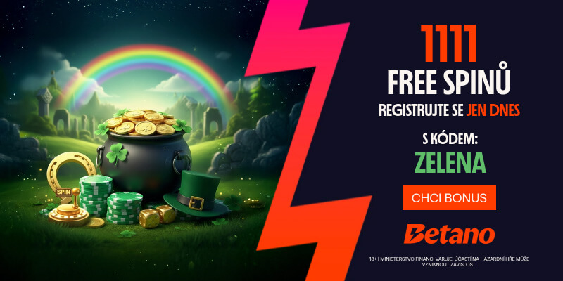 Pouze dnes: 1&nbsp;111 free spinů za registraci u&nbsp;Betana