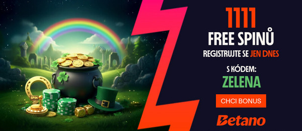 Pouze dnes: 1 111 free spinů za registraci u Betana