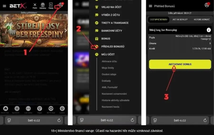 Jak bonus aktivovat – návod krok za krokem
