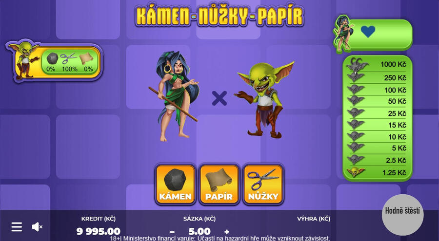Instant hra Kámen Nůžky Papír od Tech4Bet